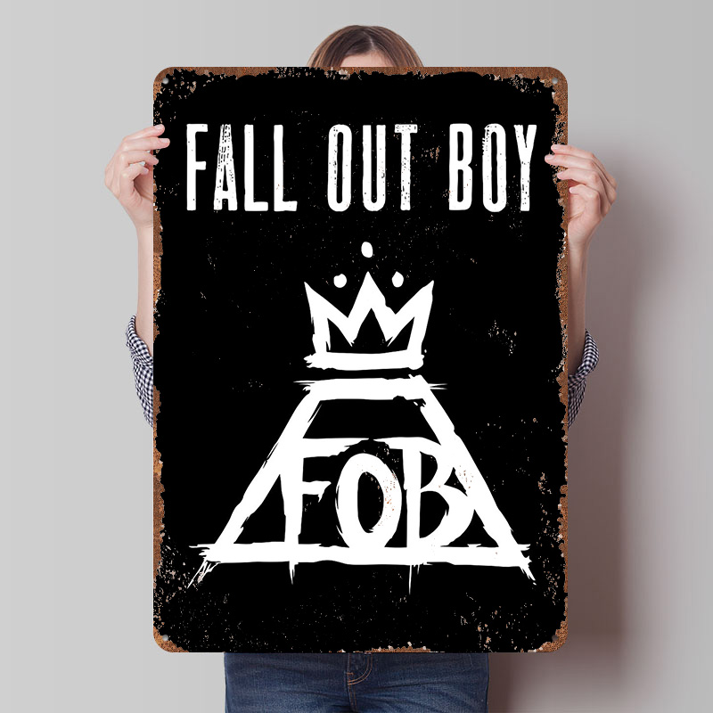 Gaming Accessories Boys - Fall Out Boy Tin Plaque Poster