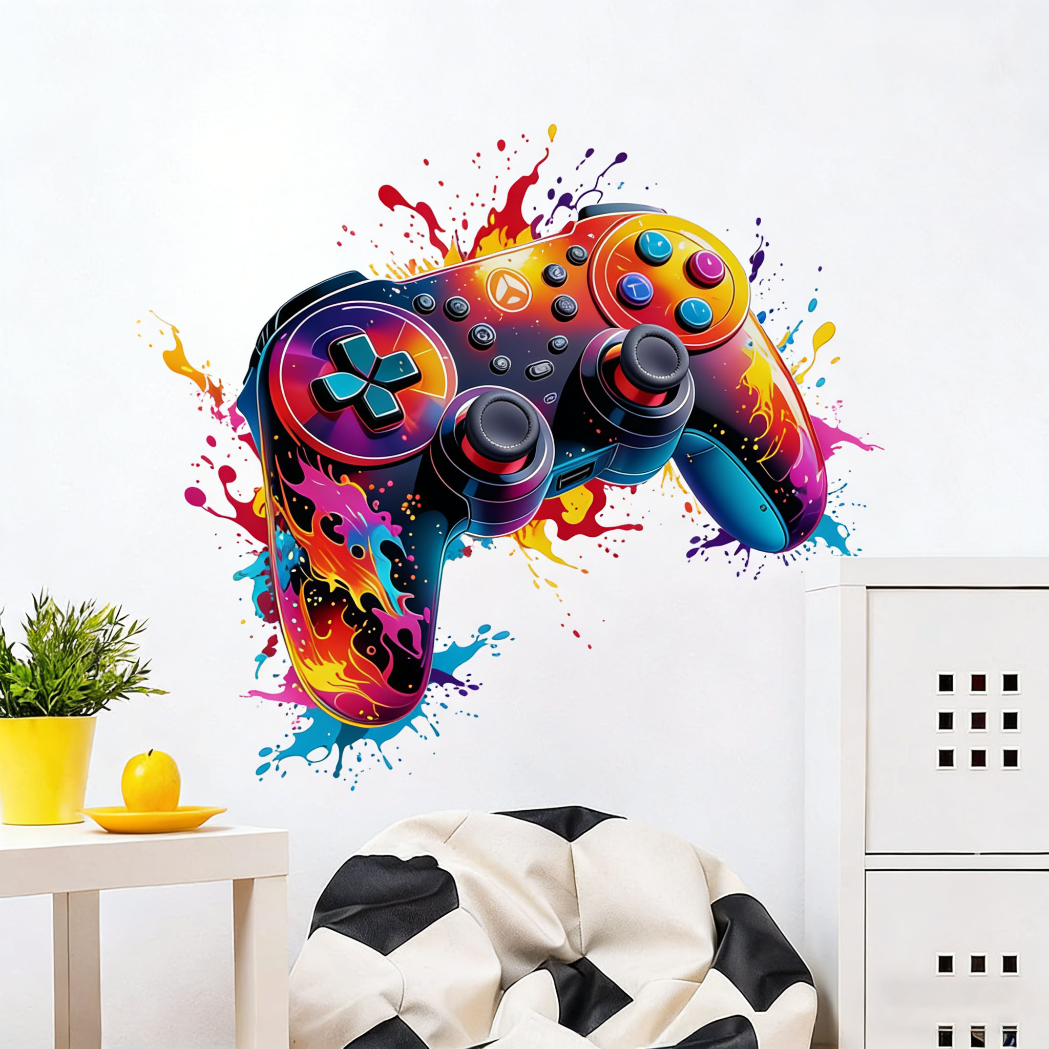 Red Flame Game Controller Wall - Accessories For Your Gaming Room 评论和价格