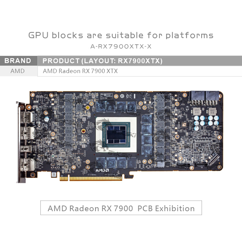 Bykski A-RX7900XTX-X Water Blo - Amd Vga Rx 7900 Xtx 评论和价格