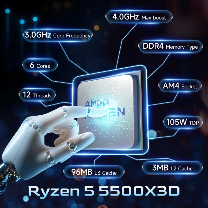 AMD Ryzen 5 5500X3D Gaming CPU - Amd Cpu Ryzen 5 评论和价格