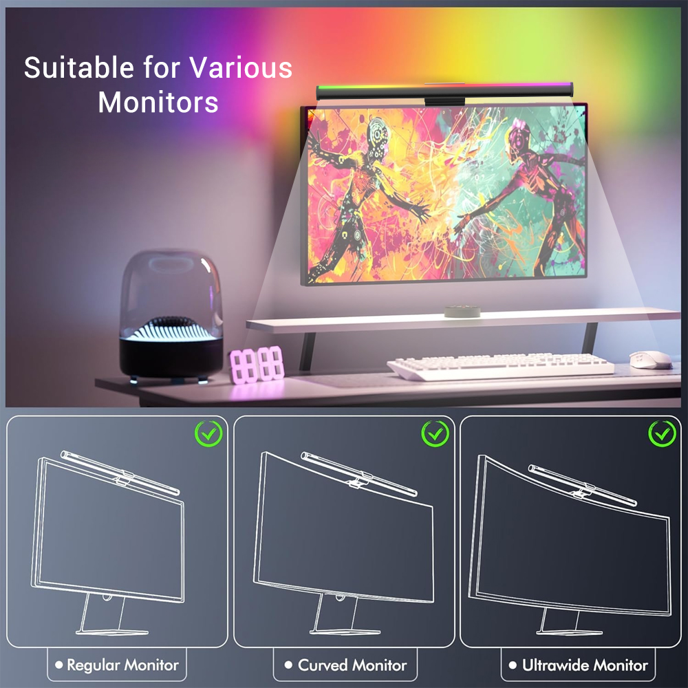 RGB Monitor Light Bar Smart Wi - Gaming Accessories App 评论和价格