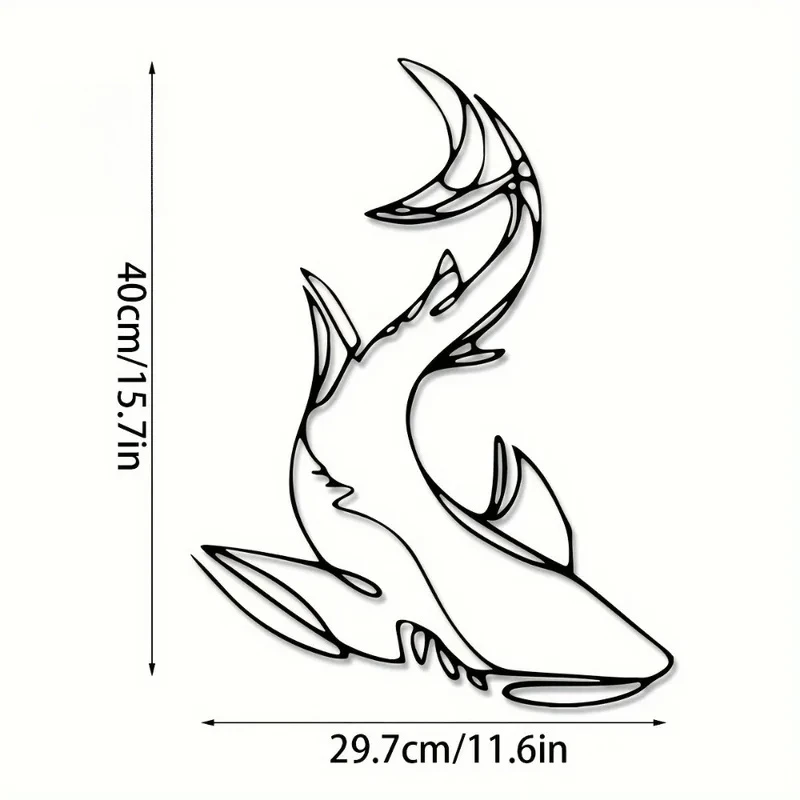 Art Deco Single Line Shark Met - Gaming Home Accessories 评论和价格