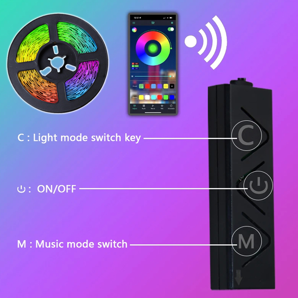RGB Led Lights Strip APP Contr - Gaming Accessories App 评论和价格