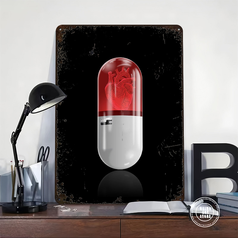 L Pill Poster Retro 3D Printed - Gaming Accessories Gifts For Men 评论和价格