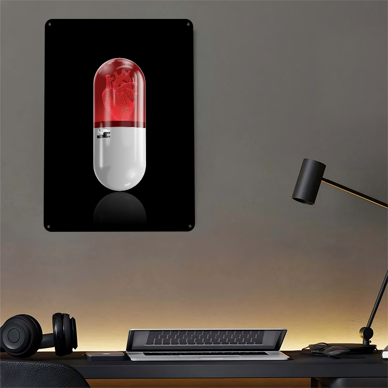 L Pill Poster Retro 3D Printed - Gaming Accessories Gifts For Men 评论和价格