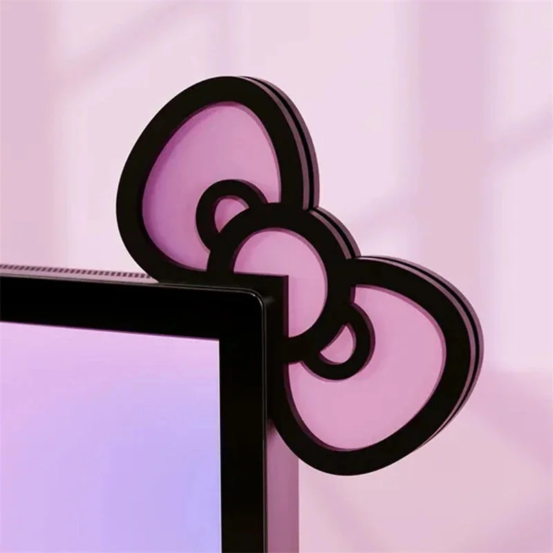 Kawaii Pink Acrylic Bow Monito - Gaming Home Accessories 评论和价格