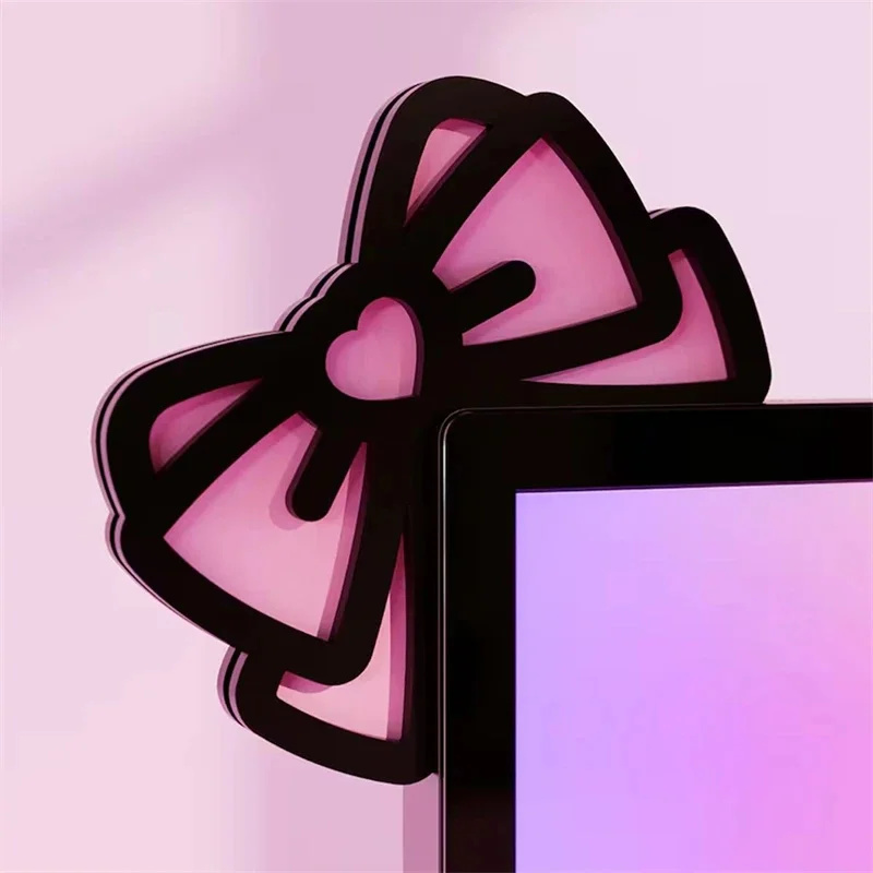 Kawaii Pink Acrylic Bow Monito - Gaming Home Accessories 评论和价格