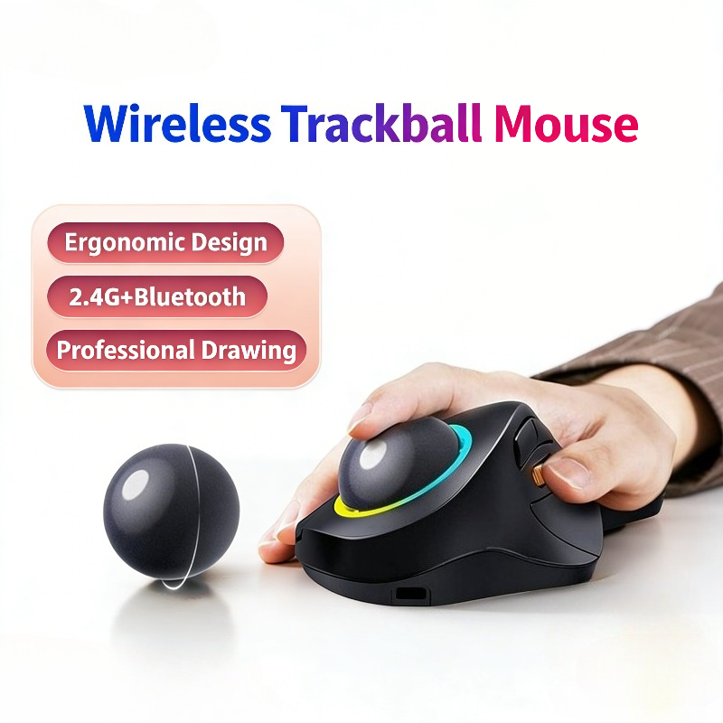 Wireless Trackball Mouse RGB E - Gaming Accessories Ipad 评论和价格