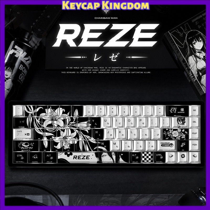 NEW Reze 5.0 Anime Keycaps Cha - Gaming Accessories For Gaming Setup 评论和价格
