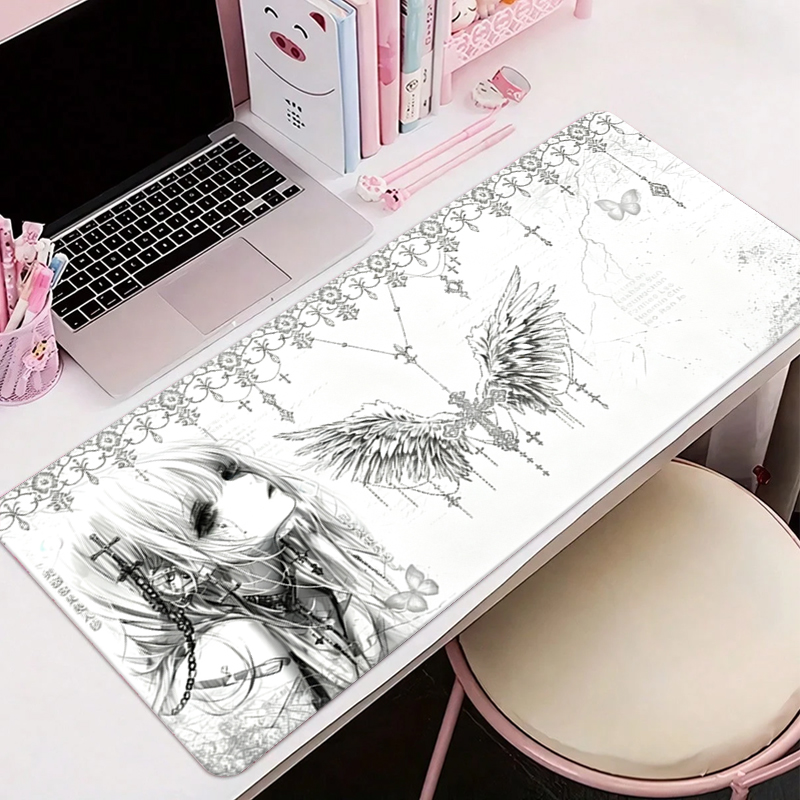 Leather Mousepad Black White A - Gaming Accessories For Gaming Setup 评论和价格