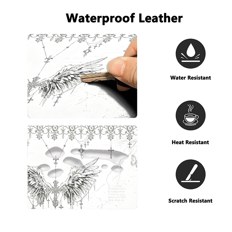 Leather Mousepad Black White A - Gaming Accessories For Gaming Setup 评论和价格