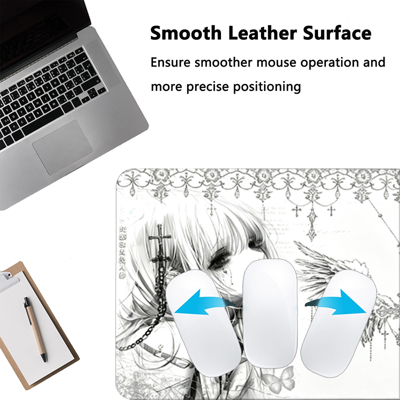 Leather Mousepad Black White A - Gaming Accessories For Gaming Setup 评论和价格