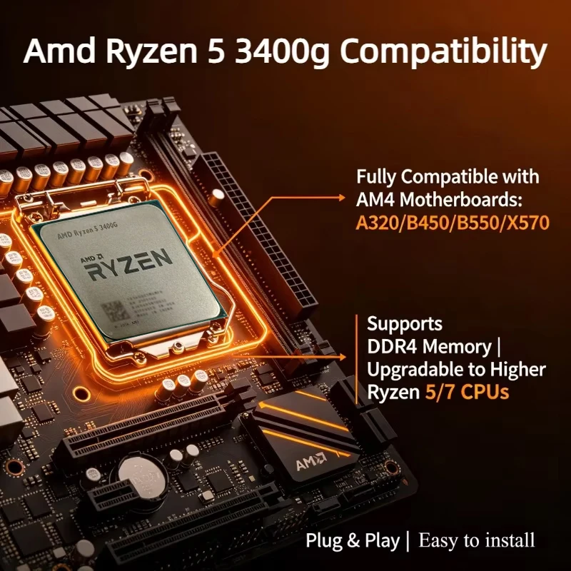 AMD Ryzen 5 3400G AM4 Desktop  - Amd Cpu Ryzen 5 评论和价格